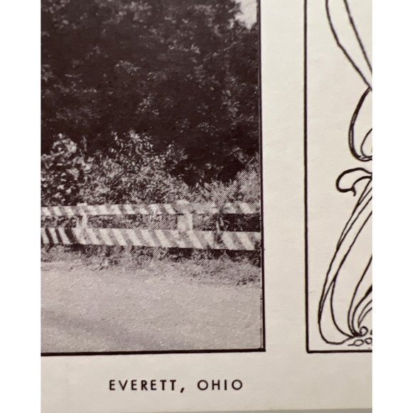 Covered Bridge Everett Ohio Summit County Postcards Black White Photo Vintage - Picture 5 of 5